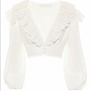 Zimmermann Bellitude Linen Crop Top, NWT
